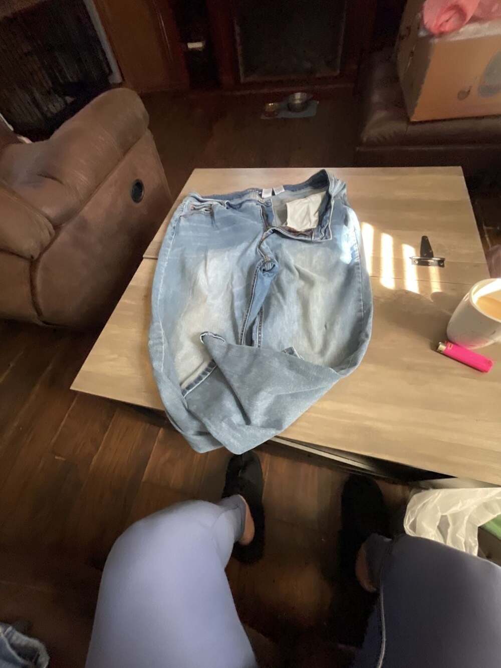 Time And Tru Straight Jeans Size 18 Light Wash Denim